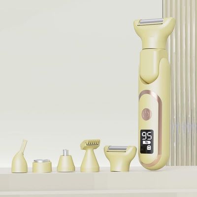 Electric Shaver for Women Electric Razor for Womens Bikini Legs Underarm Public Hairs Rechargeable Trimmer with Detachable Head Cordless Wet Dry Use Women's Hair Removal Device with Digital Display