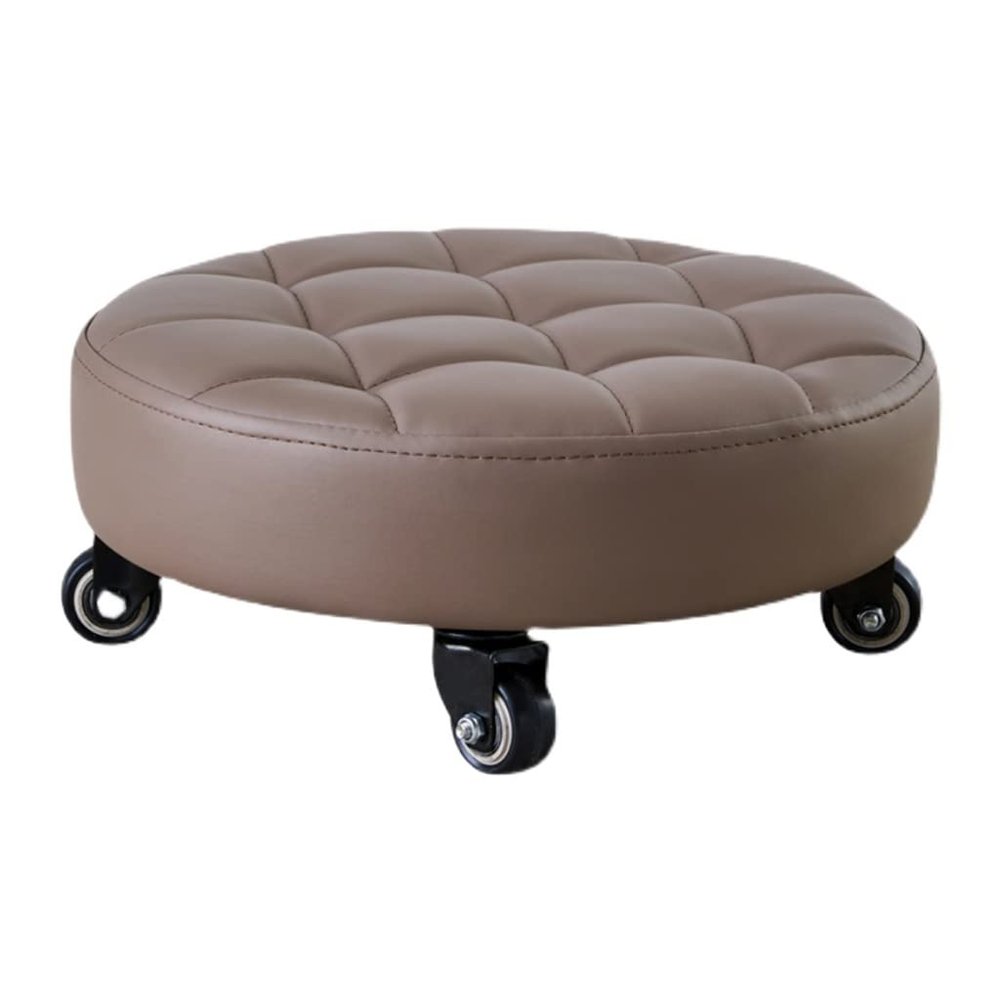 BSNANCA Stool Saddle Stool Small Stool Low Rolling Stool with Wheels,Pedicure Stool, Roller Seat Short Rolling Foot Stools(Black One Size) (Blu One Size) (Brown1 One Size)