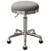 BSNANCA Swivel Rolling Chair Round Seat for Beauty Salons Office Bar Stools with Stainless Steel 5 Claws and Earth Wheels, Adjustable 47-64 cm(Color:Light Blue) (Light Grey) (Dark Grey) view 1