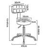 BSNANCA Adjustable Rolling Bar Stool PU Leather Round Seat Beauty Salons Chair Office Work Stool with Backrest and Swivel Wheels(Color:Ed) (Brown) (Green) view 2