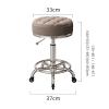 BSNANCA Swivel Stool Chair Adjustable Height, Heavy Duty Hydraulic Rolling Metal Stool for Kitchen, Salon, Bar, Office, Massage,B (White) (White) view 3