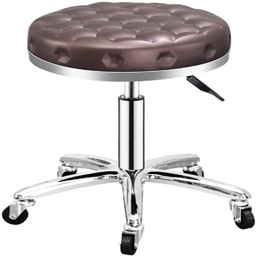 BSNANCA Round Rolling Stool Chair Stool with Wheels Drafting Massage Spa Stool Height (Color : D) (E) (B) (C)