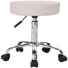 BSNANCA Round Rolling Stool Chair Adjustable Stool Office Salon Tattoo Kitchen Massage Work Comfy Round Seat Height Adjustable Swivel Heavyduty Chair (Color : Pink) (White) (Pink) (White) view 1