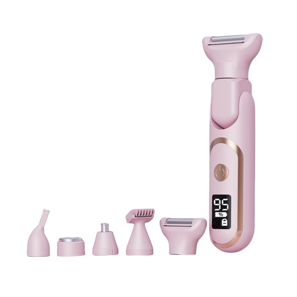 Electric Shaver for Women Electric Razor for Womens Bikini Legs Underarm Public Hairs Rechargeable Trimmer with Detachable Head Cordless Wet Dry Use Women's Hair Removal Device with Digital Display