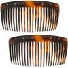 Camila Paris AD66S French Side Comb Large Curved Tortoiseshell Crystals Hair Combs for Women Fine Hair, Strong Hold Hair Comb for Women Bun Chignon Up-Do Styling Girls Hair Accessories, Made in France view 1