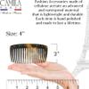 Camila Paris AD66S French Side Comb Large Curved Tortoiseshell Crystals Hair Combs for Women Fine Hair, Strong Hold Hair Comb for Women Bun Chignon Up-Do Styling Girls Hair Accessories, Made in France view 4