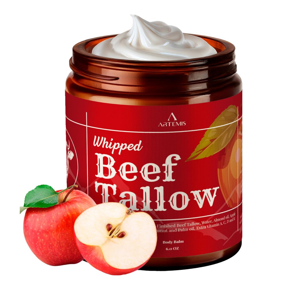Beef Tallow for Skin - Beef Tallow face and body Balm, Natural Cream, 6 oz (Pack of 1) | Grass-Fed Beef Tallow, All-Natural Moisturizer, Whipped Beef tallow Cream for Smooth Skin, Vitamins A, C, D, E