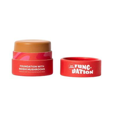 Axiology Fungdation Mushroom Foundation Face Makeup Creamy Wrinkle Defying Minimize Fine Lines Infused with Reishi Deep Hydration Natural Youthful Look Light to Medium Coverage 11.3g (Shade 8)