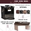 The Wig Bag - Carry Travel Wig Case, Opens Full Size, Folds Flat for Easy Storage Midnight Black, Medium - 16" Tall view 3