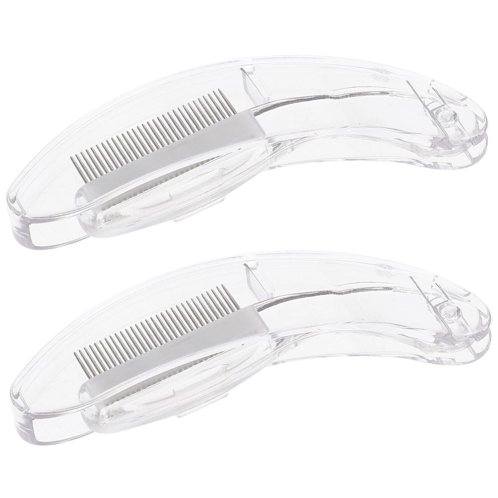 PAMINGONO 2pcs Multi-Functional Eyebrow and Eyelash Comb Dense Stainless Steel Lash Separator Tool for Neat Makeup Application Suitable for Home and Salon Use