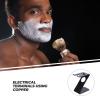ASAKKURA Acrylic Beard Brush Holder and Razor Stand Set Shaving Brush and Razor Storage for Men Professional Design Double Hooks Safe and Elegant Portable for Home and Travel view 3