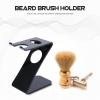 ASAKKURA Acrylic Beard Brush Holder and Razor Stand Set Shaving Brush and Razor Storage for Men Professional Design Double Hooks Safe and Elegant Portable for Home and Travel view 4