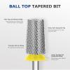 AIRSEE Nail Drill Bit Flat Top Tapered Barrel XF and Sanding Bands for Electric Nail Drill 100 Piece Set 180 Grit view 4