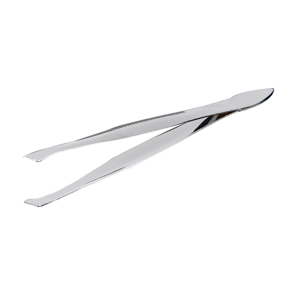 2PCS Eyebrow Hair Tweezers Professional Eyebrow Hair Removal Tweezer Slant Tip Tool Stainless Steel Convenient Small