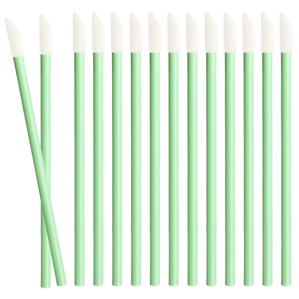 50 PCS Disposable Lip Wands, Lipstick Testers Brush, Lip Gloss Brush, Makeup Applicator for Lip Care, Beauty Tool(Green)