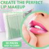 50 PCS Disposable Lip Wands, Lipstick Testers Brush, Glitter Crystal Lip Gloss Brush, Makeup Applicator for Lip Care, Beauty Tool(Crystal Green) view 2