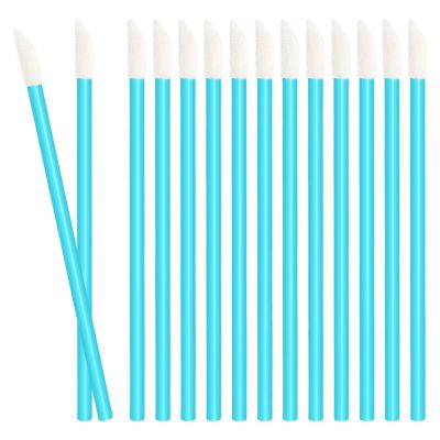 50 PCS Disposable Lip Wands, Lipstick Testers Brush, Lip Gloss Brush, Makeup Applicator for Lip Care, Beauty Tool(Blue)