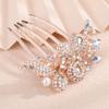 Chargances Vintage Crystal Inlaid Hair Comb Wedding Silver Rhinestone Long Teeth Hair Side Combs Bridal Slide Hairpins Barrettes Hair Accessories for Women Brides (Silver) view 3