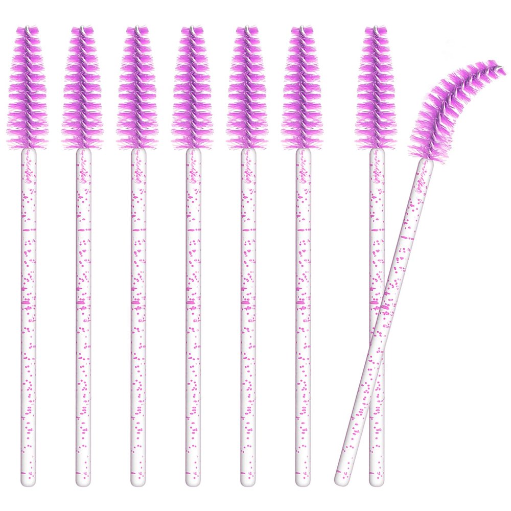 50 PCS Disposable Mascara Wands, Eyelash Mascara Brushes, Eyebrow Spoolies Brush, Plastic Makeup Brushes, Applicator for Eyelashes Extension