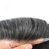 Toupee For Men Hair Replacement System Swiss Lace Hair Pieces For Men Real Human Hair Mens Toupee Natural Hairline 7x9 90% light density#1B30 1B# OFF BLACK+30% GREY view 3