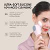 Facial Cleansing Brush,Silicone Face Scrubber,Pore Scrubber for Women Men,IPX7 Waterproof Exfoliating Face Brush,Rechargeable Electric Face Scrub,Pink view 2