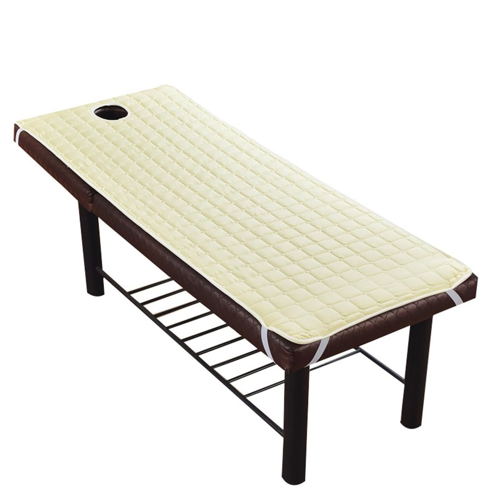 Mswborml G,S180x60cm/71x23in, Thickened SPA Massage Table Pad with Square Holes, Dual Anti-Slip Massage Table Sheets with Facial Opening, Fiber Massage Table Pad (Bed Not Included) Beauty Items