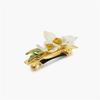 YMGSCC Handmade Stacked Flower Drip Oil Leaf Gold Plated Romantic Coiffure Horizontal Clip Half Hair Top Clip view 4