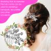2 Pcs Bridal Hair Comb, Silver Rhinestone Hair Combs, Metal Wedding Crystal Hair Accessories for Women, Girls, Brides for Christmas, Parties, Prom, Dance view 4