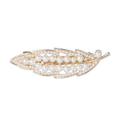 YMGSCC Side Hair Clip Back Chest Spoon Women's Half Tie Small Top Headdress Top Clip Imitation Pearl Spring