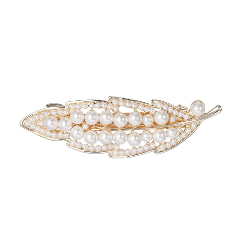 YMGSCC Side Hair Clip Back Chest Spoon Women's Half Tie Small Top Headdress Top Clip Imitation Pearl Spring
