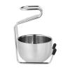 OIIBWQ Shaving Bowl Stainless Steel,Shaving Cup,for Wet Shaving,Easy to Lather,Shave Soap Cup Metal Soap Mug Bowl for Husband Father, with stand view 1