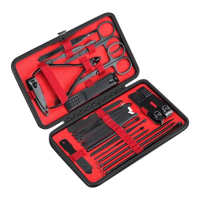 23PCS Nail Clippers Pedicure Kit, Professional Stainless Steel Manicure Set with Portable Case, Ergonomic Non Slip Nail Tools for Men and Women