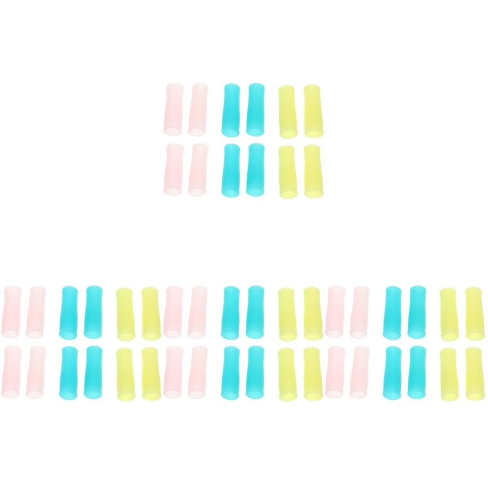 FOYTOKI 48pcs Silicone Cuticle Scissor Handle Covers Non-slip Protective Cap for Nail Shears Cuticle Trimmer Handle Sleeves