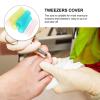 FOYTOKI 48pcs Silicone Cuticle Scissor Handle Covers Non-slip Protective Cap for Nail Shears Cuticle Trimmer Handle Sleeves view 4