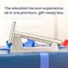 Henson AL13 Safety Razor Shave Set  Includes Safety Razor, Stand & 100 Razor Blades  Gentle, Precision Shaving Kit for Men & Women  Aluminum Double Edge Razor for Smooth, Irritation-Free Shaves view 2