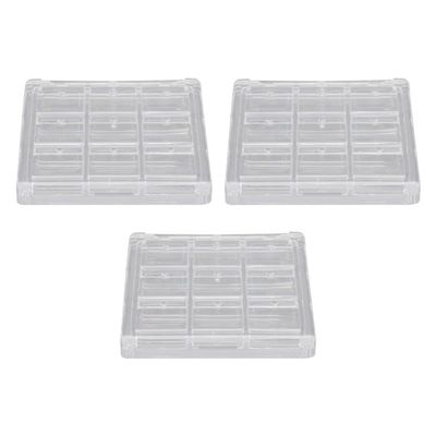 ASAKKURA 3pcs Empty Highlighters Container Diy Eyeshadow Tray Lipstick Diy Case Eyeshadow Sub Package Case Makeup Storage Box Organizer Portable