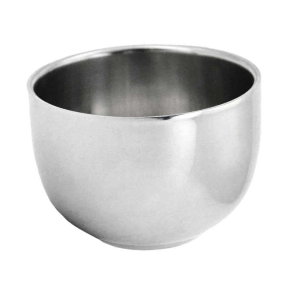 Ysyqkn Shaving Bowl Stainless Steel,Shaving Mug,Unbreakable,Easy to Lather,Shave Soap Cup,Shaving Cup for Birthday Boyfriend Husband, Without stand