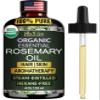 Ella & Eden Organic Rosemary Essential Oil - BIG 4 Fl Oz bottle, 100% Pure, Steam-Distilled, Hexane-Free - for Hair Growth, Skin, Aromatherapy - Glass Bottle view 1