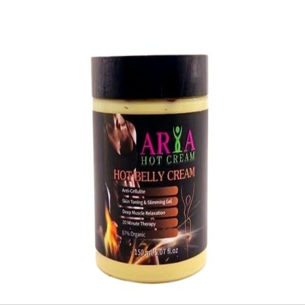ARIA Hot Cream - Skin Toning & Firming Cream, 87% Organic Formula for Muscle Relaxation, Hydration & Cellulite Care, Nourishing Cream for Smooth, Youthful Skin
