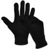1 Pair(2Pcs) Cotton Gloves for Eczema and Dry Hands, Moisturizing Gloves, Work Gloves for Men, Women, SPA, Jewelry Inspection (Black, 1 Pair) view 1