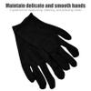 1 Pair(2Pcs) Cotton Gloves for Eczema and Dry Hands, Moisturizing Gloves, Work Gloves for Men, Women, SPA, Jewelry Inspection (Black, 1 Pair) view 2