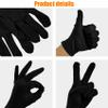 1 Pair(2Pcs) Cotton Gloves for Eczema and Dry Hands, Moisturizing Gloves, Work Gloves for Men, Women, SPA, Jewelry Inspection (Black, 1 Pair) view 3