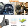 2 Pairs(4Pcs) Cotton Gloves for Eczema and Dry Hands, Moisturizing Gloves, Work Gloves for Men, Women, SPA, Jewelry Inspection (Grey, 2 Pairs) view 4