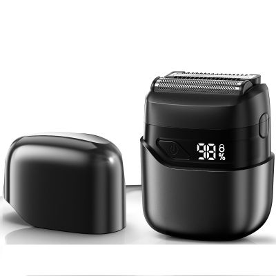 Foil Shavers for Men, Mini Razor, Compact Face Shaver, IPX7 Waterproof Wet Dry, Black