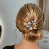2 PACK Small Crystal Hair Accessories, Bride Wedding Hair Combs, Gold Black White Rhinestone Silver Hair Comb Pins Pieces, for Women's Wedding Party view 4