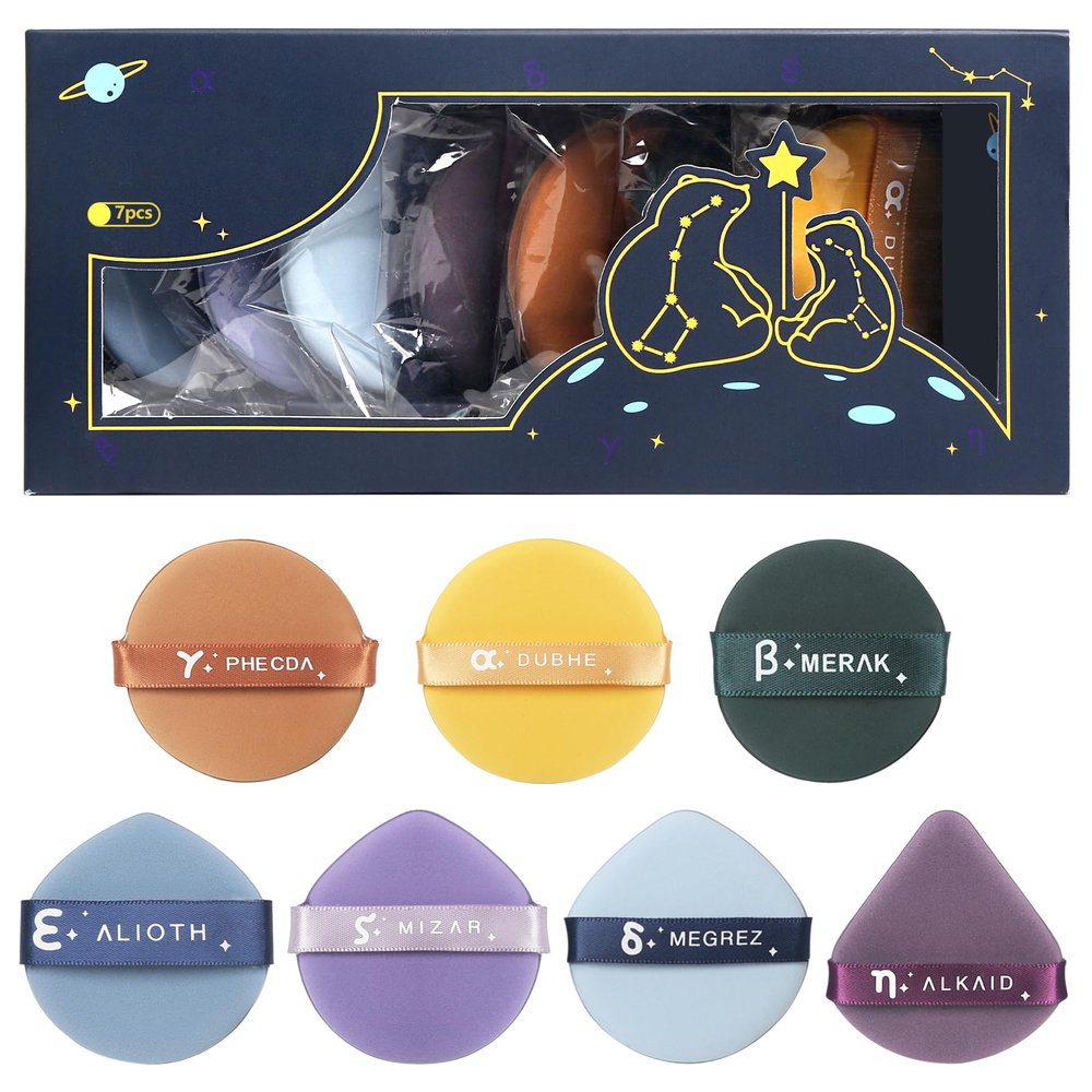 7Pcs Air Cushion Makeup Sponges for Foundation Concealer Teardrop Mix Setting Powder Puff Makeup Cushion Puff Foundation Sponge Blender Sponge for Liquid