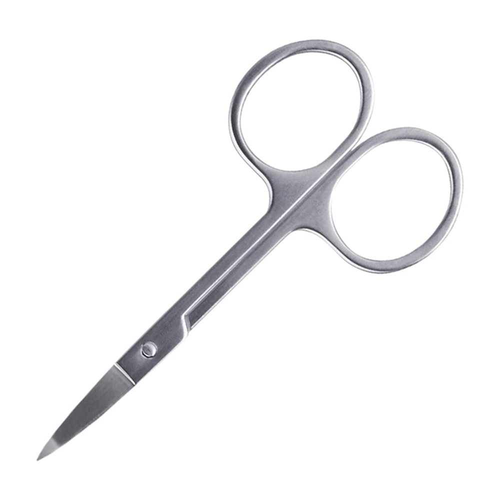 BOGEEL Stainless Steel Eyebrow Scissors Grooming Scissors Eyelash Hair Remover Makeup Tool Curved Eyebrow Trimmer Gifts,Stainless Steel