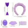 45pcs Facial Cleaning Set, Including Facial Hair Band Wrist Strap, Flower Shaped Cleaning Sponge, Silicone Cleaning Brush, Facial mask Brush, Used for Cleaning, Pore Exfoliation and Makeup Removal view 3