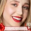 JUAAZIN Cherry Red Matte Lip Liner Crayon with Sharpener - Waterproof Smudgeproof Long-Wear Lip Pencil, Creamy Pigmented Lip Crayon for Women, 12HR Stay Silky Velvet Lip Liner 03# view 2