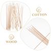 SKISUNO 100pcs Long Wood Handle Cotton Swabs Ear Cleaning Makeup Tool Cotton Buds Sanitary Round Tip view 4